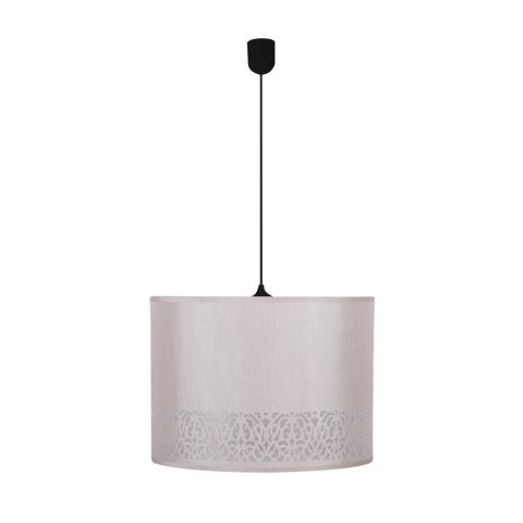 Arabesca lampa wisząca czarny 33x33x24 1x60W E27 abażur kremowy Arabesca lampa wisząca czarny 33x33x24 1x60W E27 abażur kremowy
