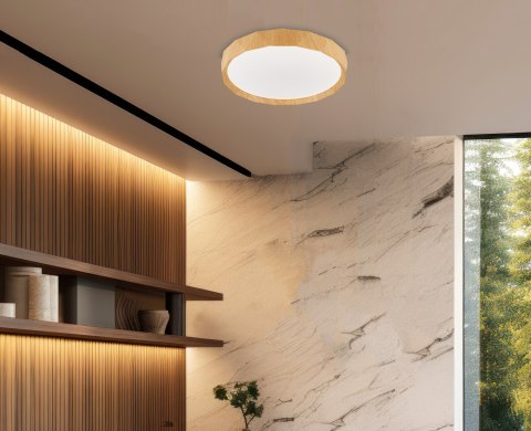 CADIX LAMPA SUFITOWA PLAFON BIAŁY+DREWNIANY 24W LED 38,5 CM KLOSZ BIAŁY CADIX LAMPA SUFITOWA PLAFON BIAŁY+DREWNIANY 24W LED 38,5 CM KLOSZ BIAŁY