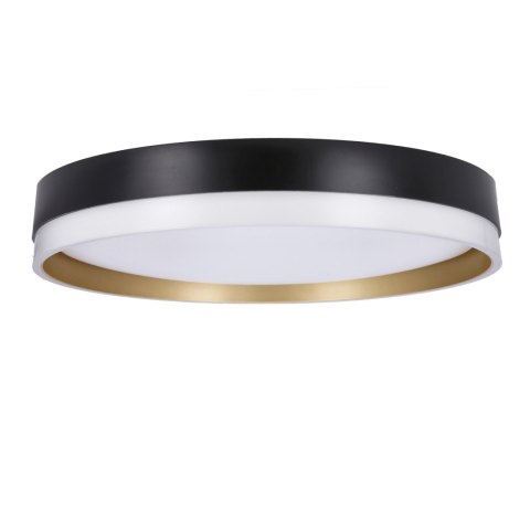 Florida lampa sufitowa plafon biało złoty+czarny 24w led 38 cm klosz biały