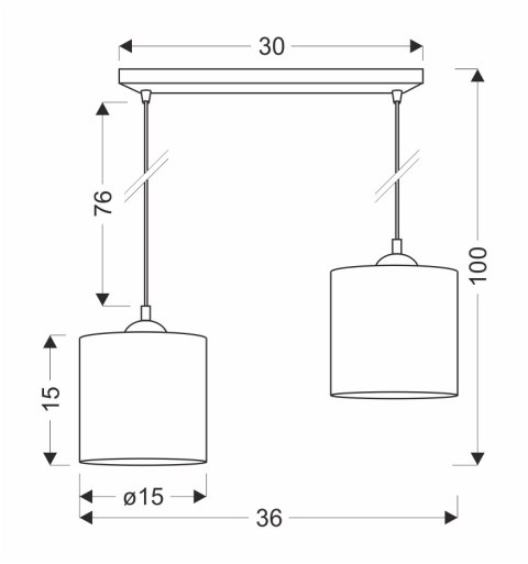 LEGNO LAMPA WISZĄCA CZARNY 15 2X40W E27 ABAŻUR ORZECHOWY LEGNO LAMPA WISZĄCA CZARNY 15 2X40W E27 ABAŻUR ORZECHOWY