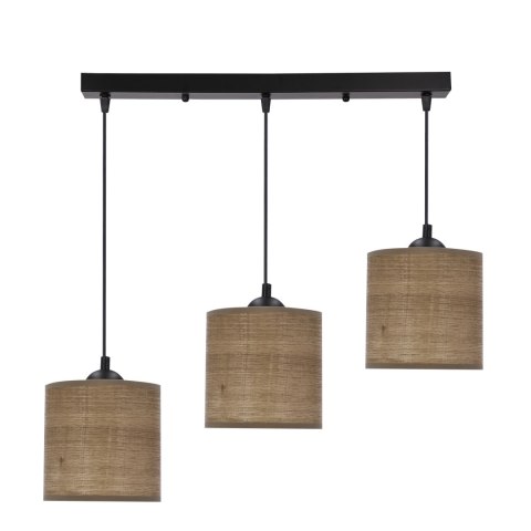 LEGNO LAMPA WISZĄCA CZARNY 15 3X40W E27 ABAŻUR ORZECHOWY LEGNO LAMPA WISZĄCA CZARNY 15 3X40W E27 ABAŻUR ORZECHOWY