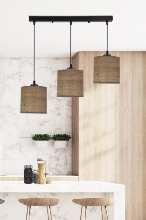 LEGNO LAMPA WISZĄCA CZARNY 15 3X40W E27 ABAŻUR ORZECHOWY LEGNO LAMPA WISZĄCA CZARNY 15 3X40W E27 ABAŻUR ORZECHOWY