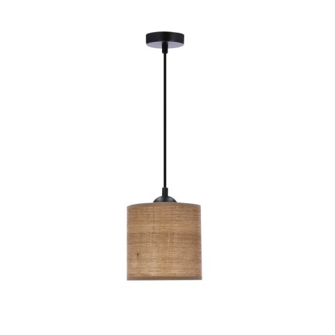 Legno lampa wisząca czarny 15 1x40w e27 abażur orzechowy Legno lampa wisząca czarny 15 1x40w e27 abażur orzechowy