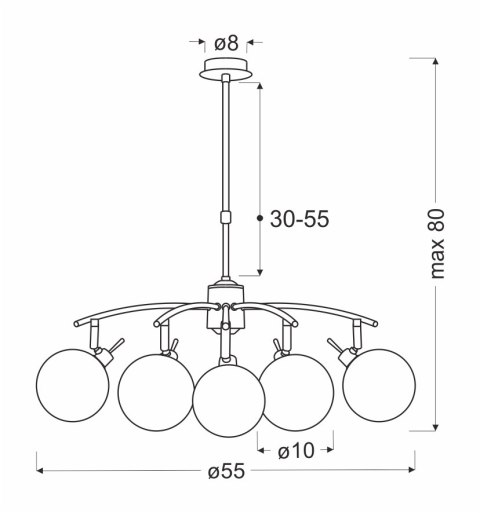 Lentini lampa wisząca patynowy 5x40w g9 klosz bursztynowy Lentini lampa wisząca patynowy 5x40w g9 klosz bursztynowy