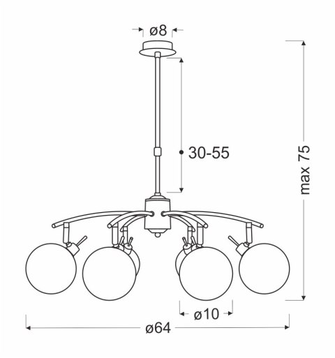 Lentini lampa wisząca patynowy 6x40w g9 klosz bursztynowy Lentini lampa wisząca patynowy 6x40w g9 klosz bursztynowy