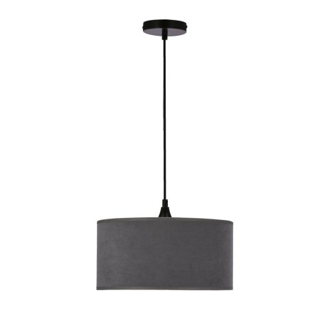 MALOTO LAMPA WISZĄCA CZARNY 1X60 E27 ABAŻUR WALEC 30X15 VELUR GRAFIT/ZŁOTO MALOTO LAMPA WISZĄCA CZARNY 1X60 E27 ABAŻUR WALEC 30X15 VELUR GRAFIT/ZŁOTO