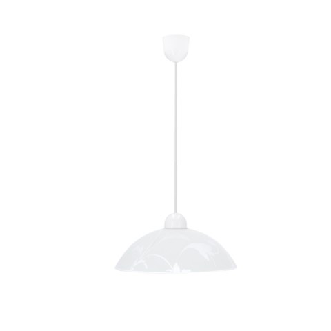 MANGANO LAMPA WISZĄCA 1X60W E27 KLOSZ BIAŁY Z WZOREM MANGANO LAMPA WISZĄCA 1X60W E27 KLOSZ BIAŁY Z WZOREM