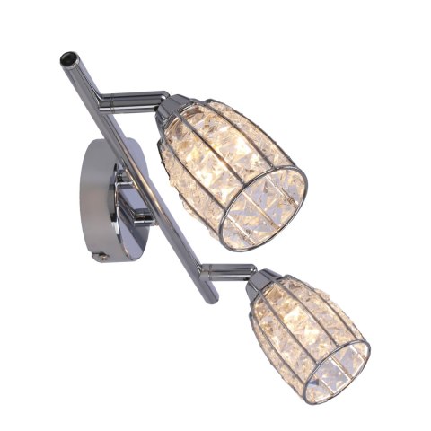 Shiba lampa sufitowa listwa chromowy 2x15w g9 klosz bezbarwny