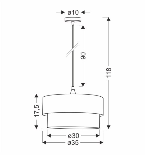 Solanto lampa wisząca czarny 1x60 e27 abażur duo 35+30 but.zieleń\złoto +czarny Solanto lampa wisząca czarny 1x60 e27 abażur duo 35+30 but.zieleń\złoto +czarny