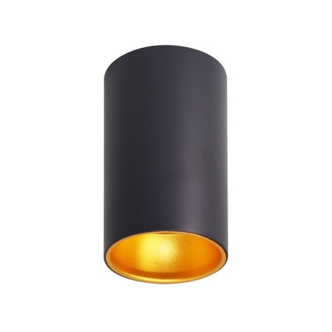 TUBA LAMPA SUFITOWA CZARNY 1X15W GU10 ODBŁ. ZŁOTY ŚR. 7 CM TUBA LAMPA SUFITOWA CZARNY 1X15W GU10 ODBŁ. ZŁOTY ŚR. 7 CM