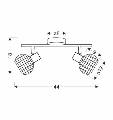 Tajga lampa sufitowa listwa czarny+drewniany 2x40w e14 klosz czarny+drewniany