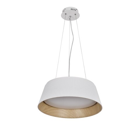 UMBRIA LAMPA WISZĄCA BIAŁO DREWNIANA 1X24W LED KLOSZ BIAŁY UMBRIA LAMPA WISZĄCA BIAŁO DREWNIANA 1X24W LED KLOSZ BIAŁY