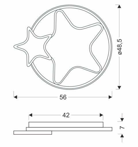ASTRE lampa sufit. plafon brązowy+biały 36W LED 3000-6500K klosz biały z pilotem ASTRE lampa sufit. plafon brązowy+biały 36W LED 3000-6500K klosz biały z pilotem