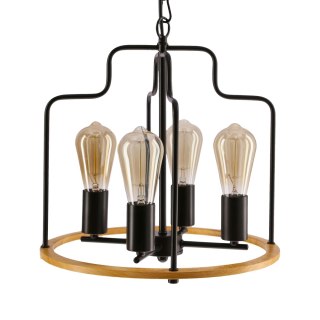 Datus lampa sufitowa czarny 4x40W E27