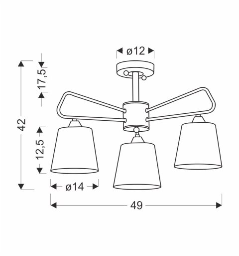 LAMPA WISZĄCA MORLEY 3 CZARNY
