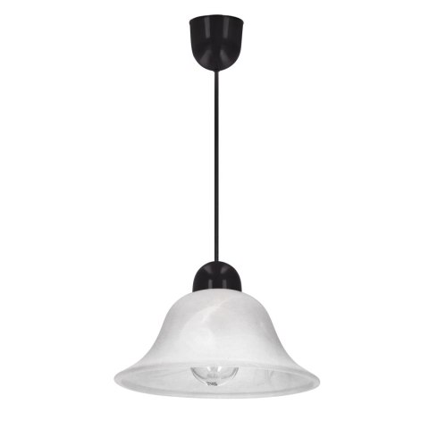 LENIS lampa wisząca czarny 1x60W E27 klosz biały LENIS lampa wisząca czarny 1x60W E27 klosz biały