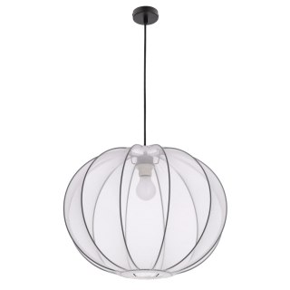 MELLOW lampa wisząca czarny 1x40W E27 abażur mist 52 biały kula