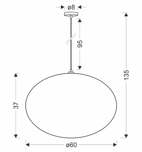 MELLOW lampa wisząca czarny 1x40W E27 abażur mist 60 biały kula MELLOW lampa wisząca czarny 1x40W E27 abażur mist 60 biały kula