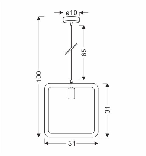 Quadro lampa wisząca czarny+beżowy 1x40W E27 Quadro lampa wisząca czarny+beżowy 1x40W E27