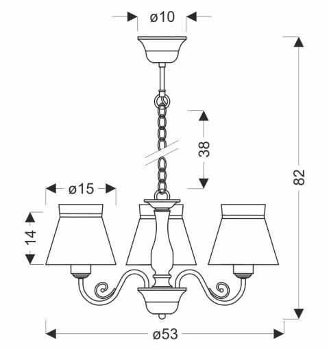 ROSSINI lampa wisząca biały 3x40W E27 abażur biały ROSSINI lampa wisząca biały 3x40W E27 abażur biały