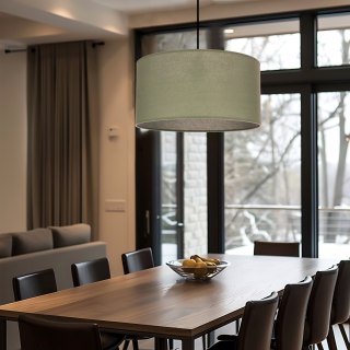 SHANTI lampa wisz¹ca czarny 1x40 E27 aba¿ur miêtowy