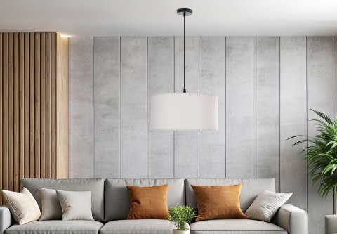 SHANTI lampa wisz¹ca czarny 1x40W E27 aba¿ur szary