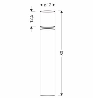 Lampa ogrodowa LED SEDUM - czarny słupek 12W IP65 - nowoczesne oświetlenie ścieżki ogrodowej