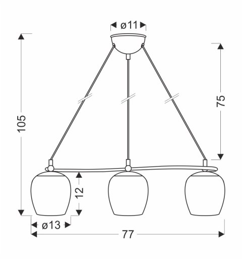 Serano lampa wisząca patynowy 3x60W E27 klosz kremowy Serano lampa wisząca patynowy 3x60W E27 klosz kremowy
