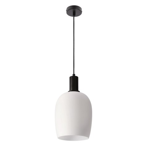 WOLKEN lampa wiszaca czarny 1x40W E27 klosz biały WOLKEN lampa wiszaca czarny 1x40W E27 klosz biały