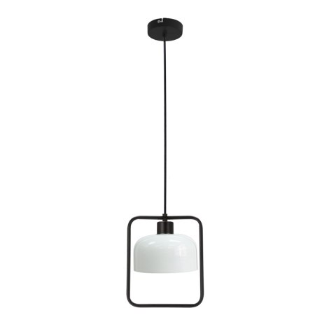 Zodiac lampa wisząca czarny 1x40W E27 klosz biały Zodiac lampa wisząca czarny 1x40W E27 klosz biały