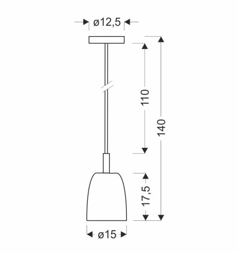 LAMPA WISZĄCA MODENA 1 ZŁOTY 140x15x15 LAMPA WISZĄCA MODENA 1 ZŁOTY 140x15x15