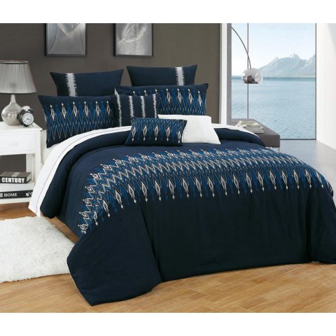 Avaro pościel bawełniana premium w granatowym kolorze 200/220 cm Avaro pościel bawełniana premium w granatowym kolorze 200/220 cm