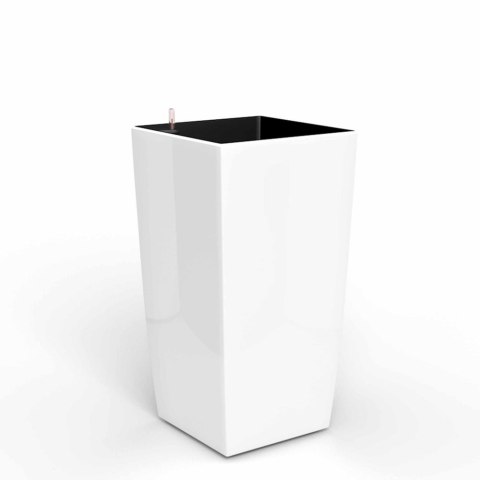Cube reprezentacyjna donica w kolorze białym z wkładem nawadniającym 39x39x76