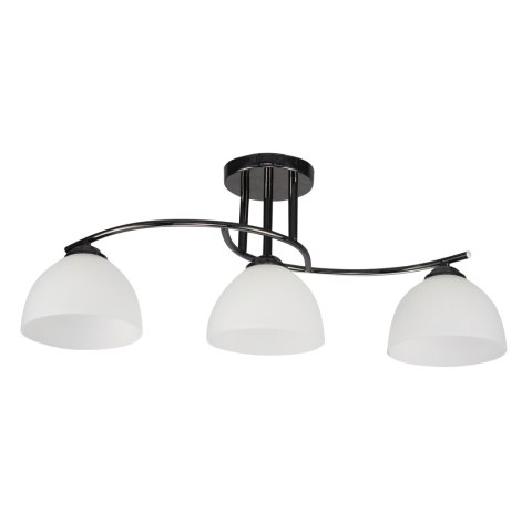 GRACJA LAMPA SUFITOWA CZARNY PERŁOWY 3X40 E27 KLOSZ BIAŁY GRACJA LAMPA SUFITOWA CZARNY PERŁOWY 3X40 E27 KLOSZ BIAŁY