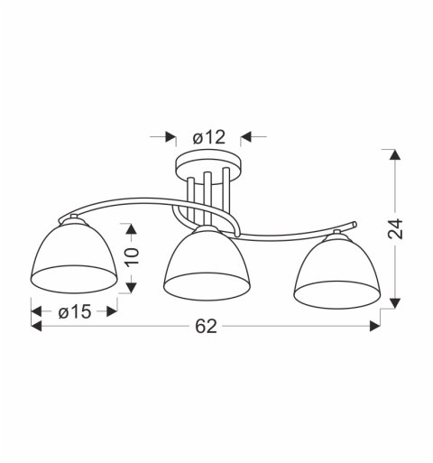 GRACJA LAMPA SUFITOWA CZARNY PERŁOWY 3X40 E27 KLOSZ BIAŁY GRACJA LAMPA SUFITOWA CZARNY PERŁOWY 3X40 E27 KLOSZ BIAŁY