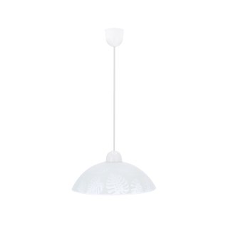 ALCARA LAMPA WISZĄCA 1X60W E27 KLOSZ BIAŁY Z WZOREM