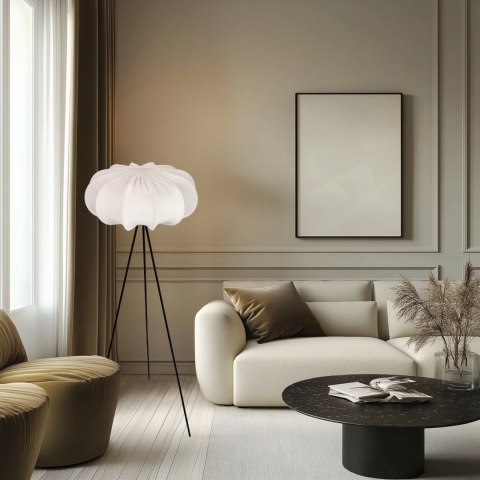 CAFEE' lampa pod³ogowa czarny 1x40W E27 aba¿ur 52/23 latte