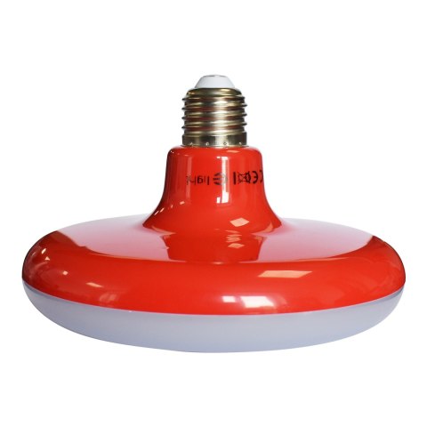 ŻARÓWKA UFO 15W LED CZERWONA+ KABEL W OPLOCIE