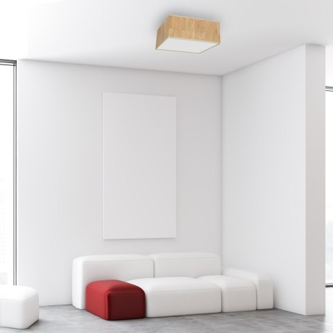 Lampa sufitowa Cork 2xE27 Biały / Korek