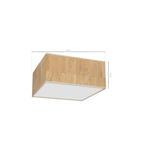 Lampa sufitowa Cork 2xE27 Biały / Korek