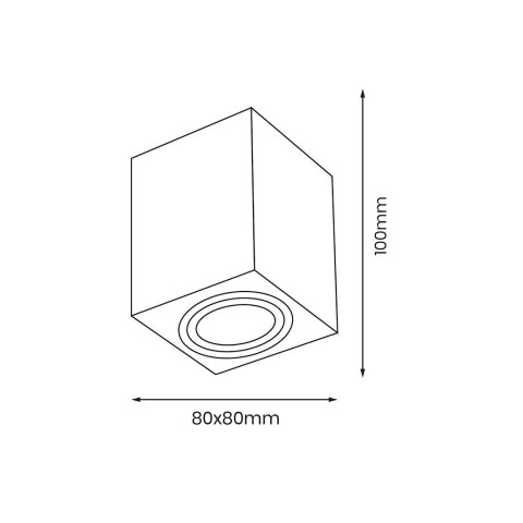 Bima Ring Square Black 1xGU10 Bima Ring Square Black 1xGU10