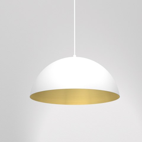 Lampa wisząca Beta 1xE27 35cm Biały/Złoty