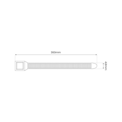 Opaska Zaciskowa 4.8x360mm Czarny - 100szt