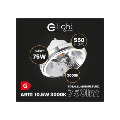 ŻARÓWKA AR111 - 10,5W GU10 3000K/ Biała z odbłyśnikiem