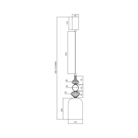 Lampa wisząca ARTE 12W LED śr. 13cm mosiądz