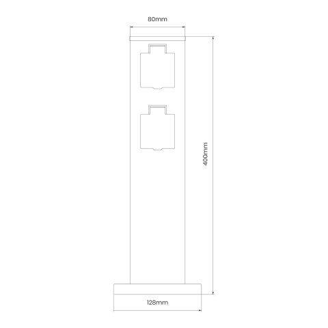 Słupek Ogrodowy Electric 40cm 2 Gniazda 16A Słupek Ogrodowy Electric 40cm 2 Gniazda 16A