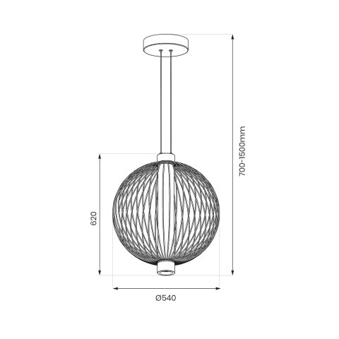 Lampa wisząca KYOTO 39W LED śr. 54cm