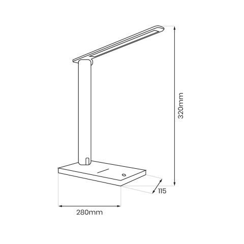 Lampka biurkowa Post Black 5W LED