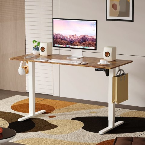 LVN System Biurko Control Lite 140 Biały/Rustykalny