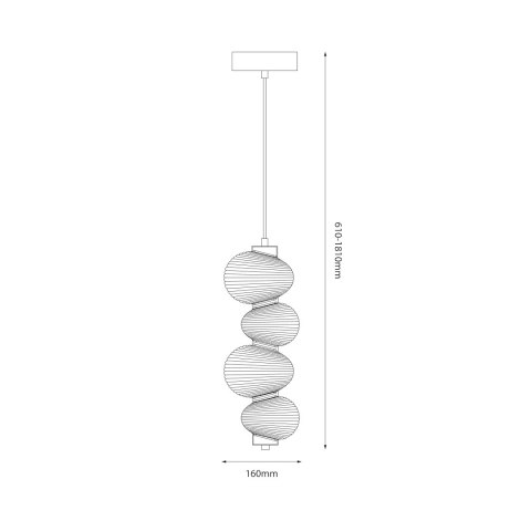 Lampa wisząca BOLLA GOLD 17W LED